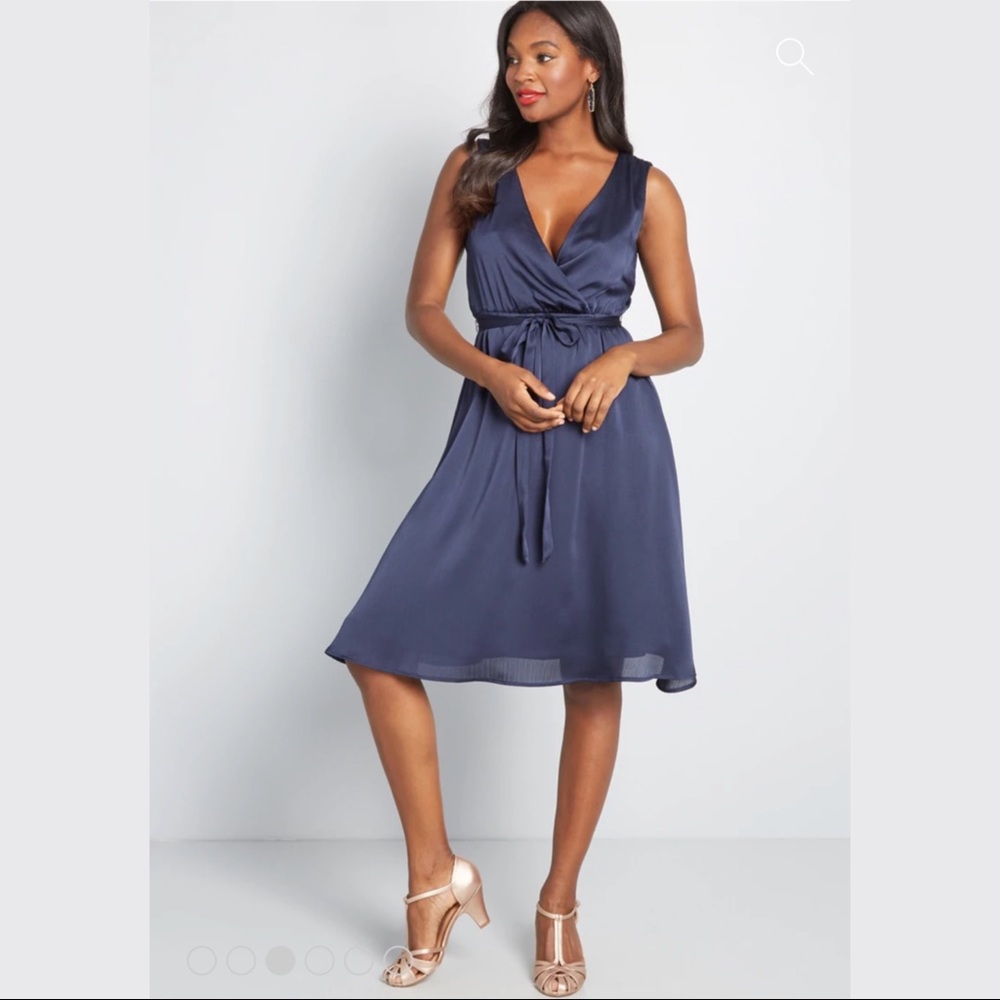 Brand New Navy V-neck Dress